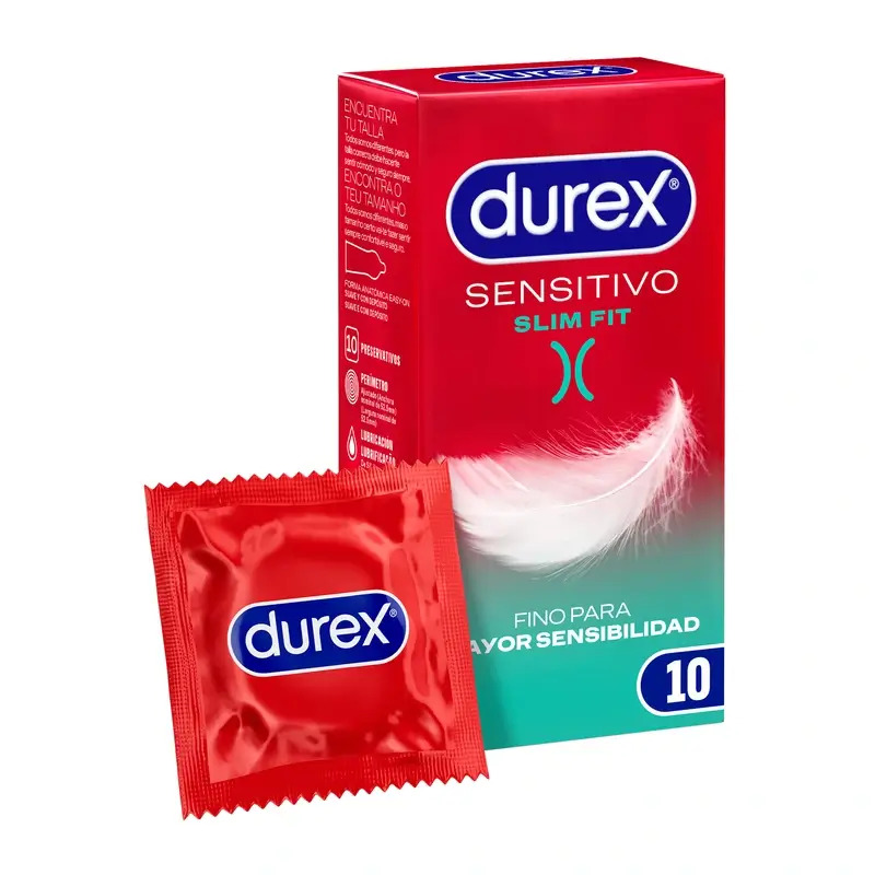 Durex Preservativos Sensitivo Suave Para Mayor Sensibilidad Talla Pequeña 10 unidades