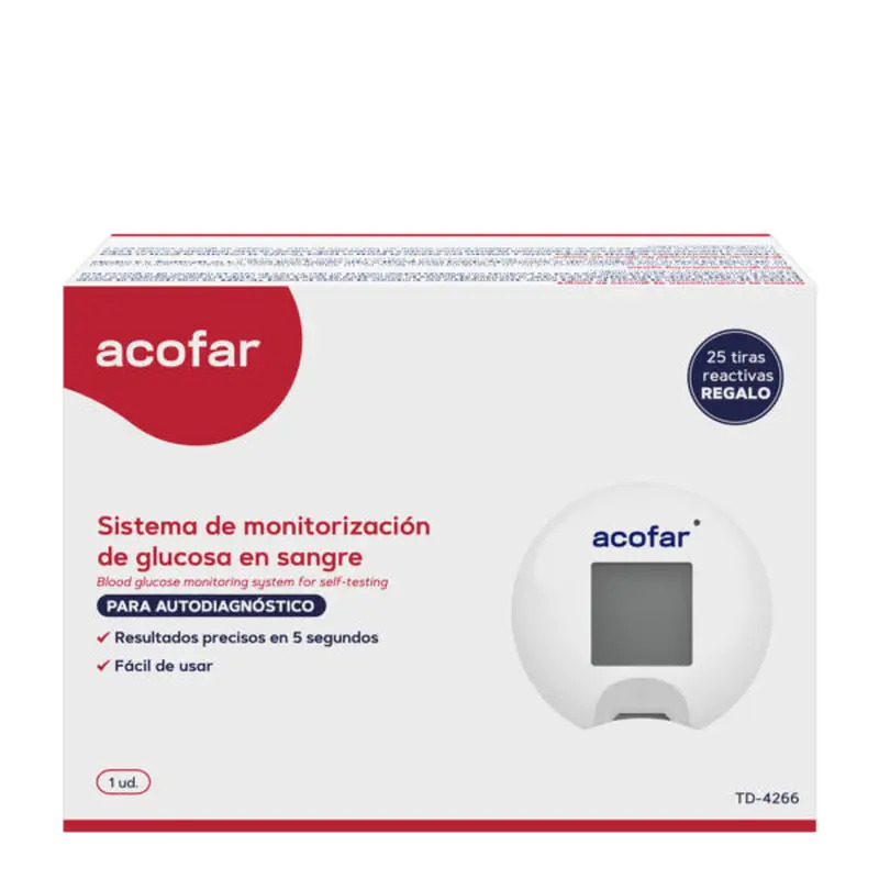 Acofar Glucómetro Sistema de Monitorizacion Glucosa En Sangre