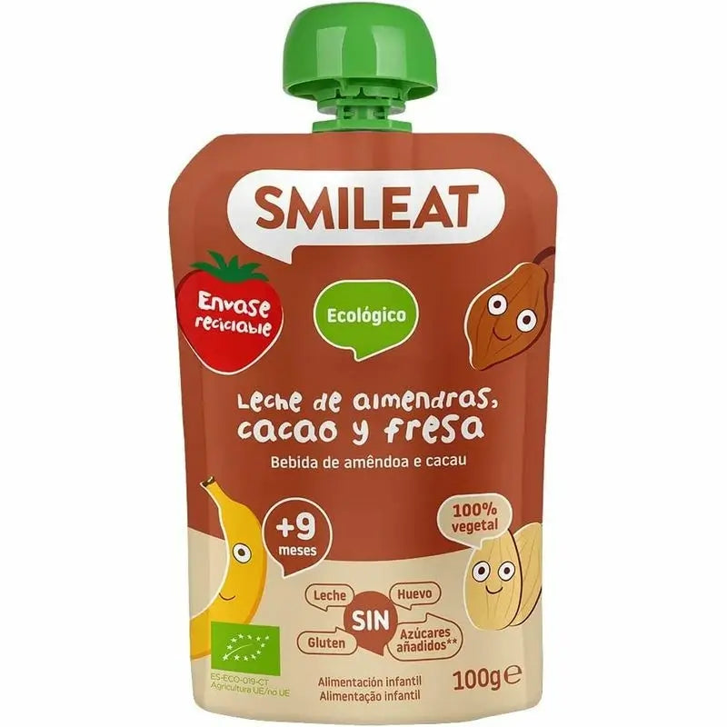 Smileat Pouch Almendra Cacao Y Fresa, 100 Gr