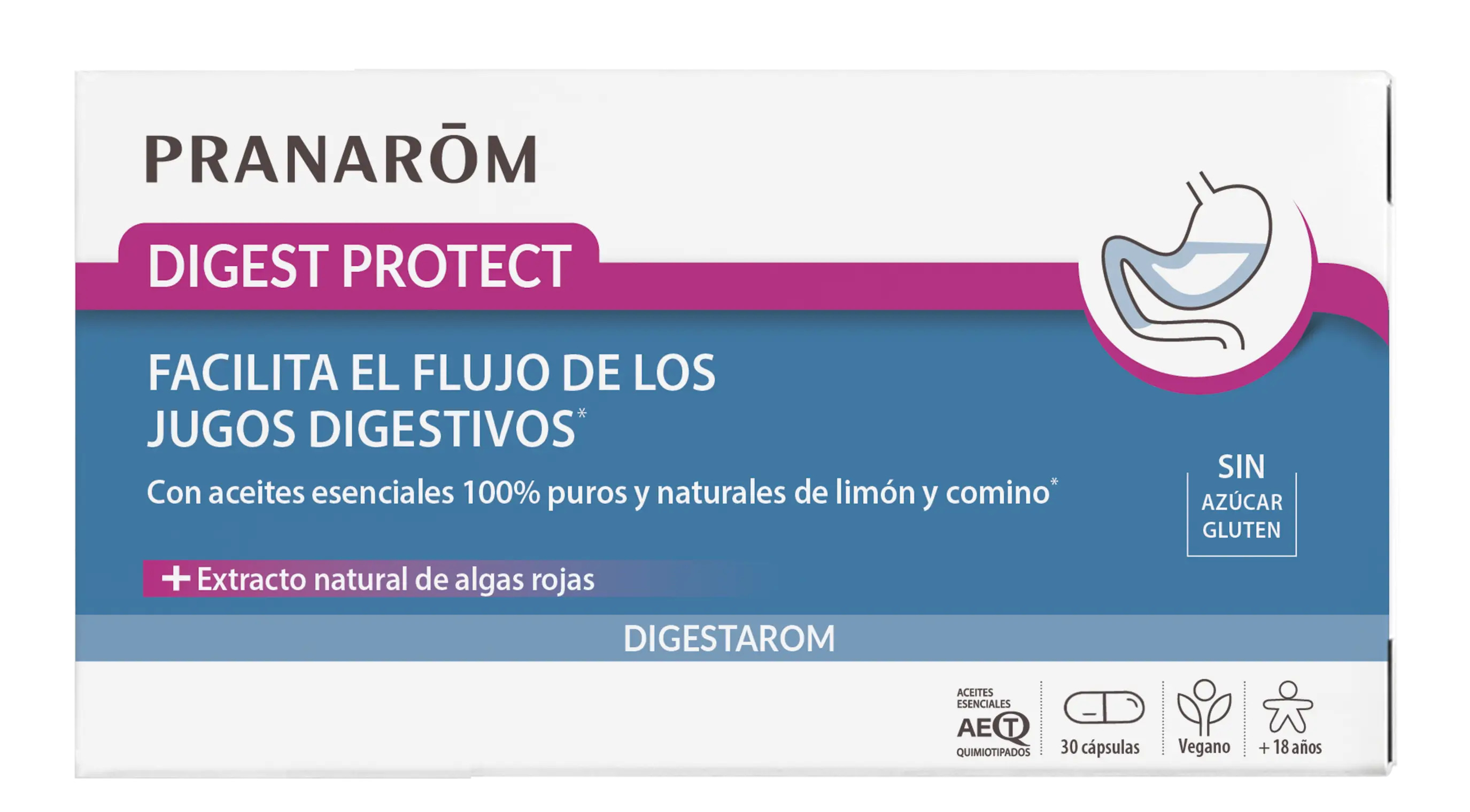 Pranarom Digestarom Digest Protect, 30 cápsulas