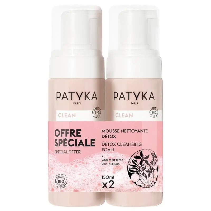 Patyka Duo De Espumas Limpiadoras Detoxificantes, 150 ml +150 ml