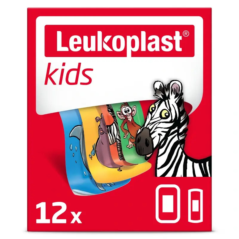 Leukoplast Kids Zoo, 12 Unidades Surtido