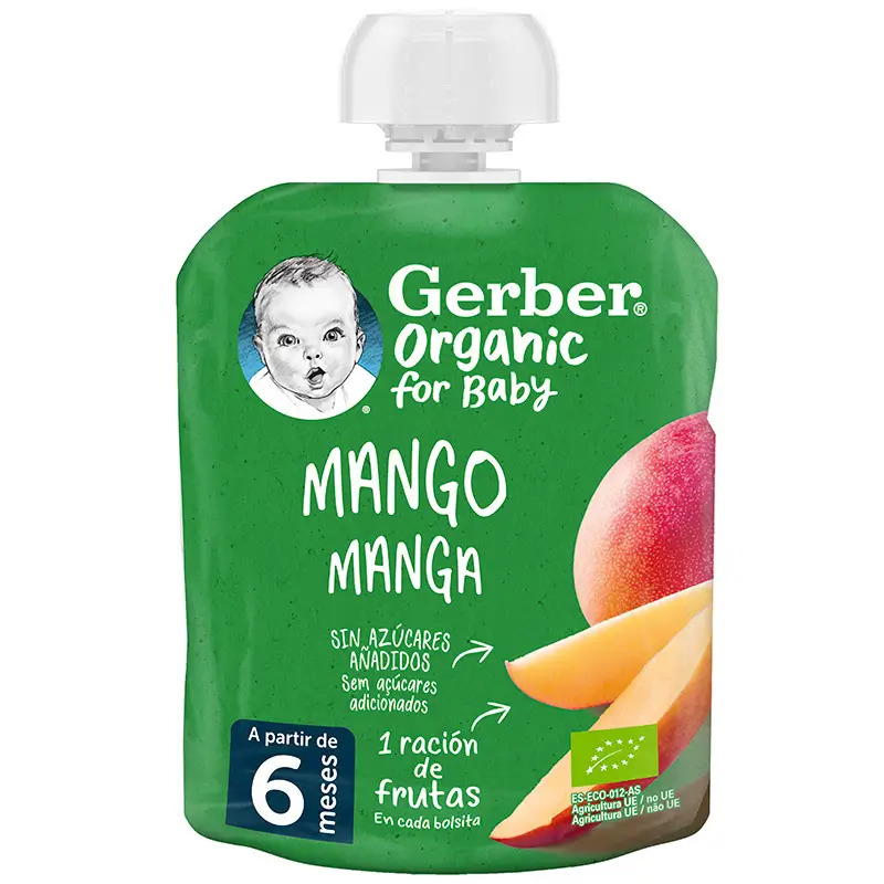 Gerber Pouches De Orgánico Mango , 90g