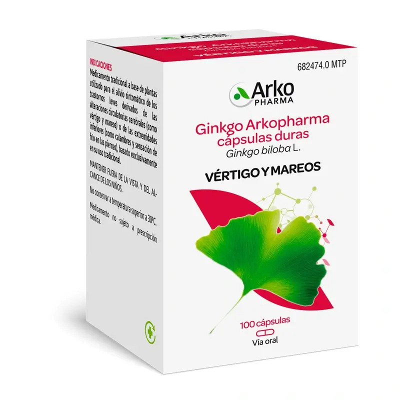 Arkopharma Arkocápsulas Ginkgo Biloba, 100 cápsulas