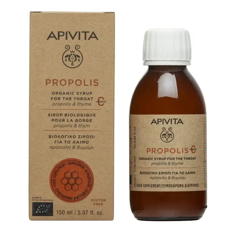 APIVITA Jarabe Biológico Para la Garganta con Propóleo & Tomillo 150 ml
