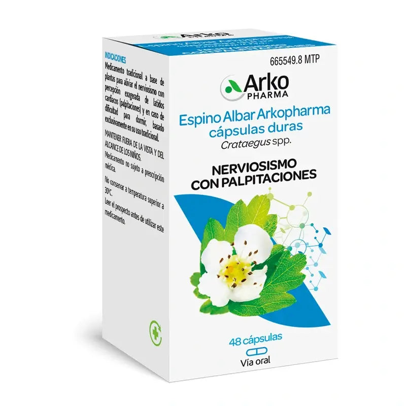 Arkopharma Arkocápsulas Espino Albar, 48 cápsulas