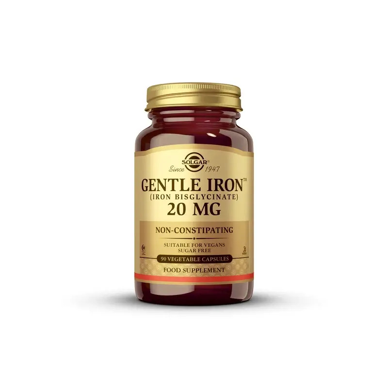 Solgar Hierro Gentle 20mg, 90 Cápsulas