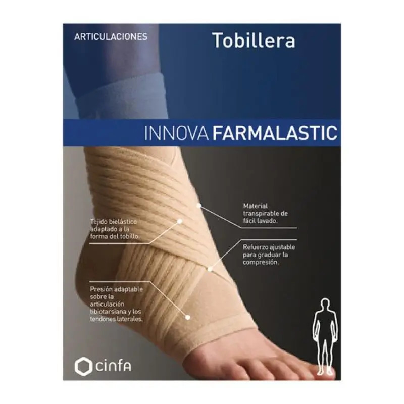 Farmalastic Tobillera, Talla Pequeña Beige