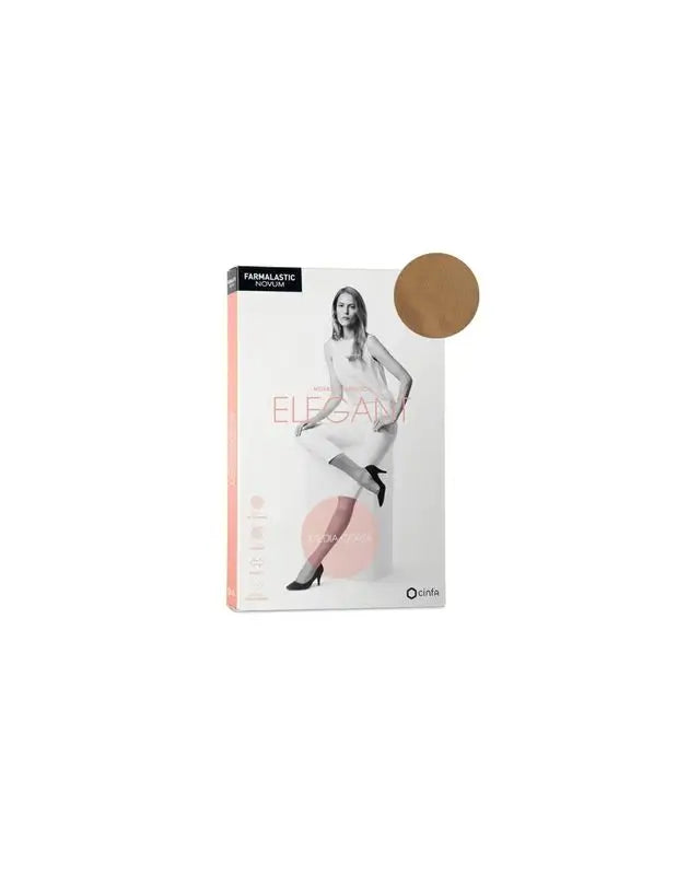 Farmalastic Novum Elegant, Talla Corta De Compresión Ligera Color Canela, Nivel 3