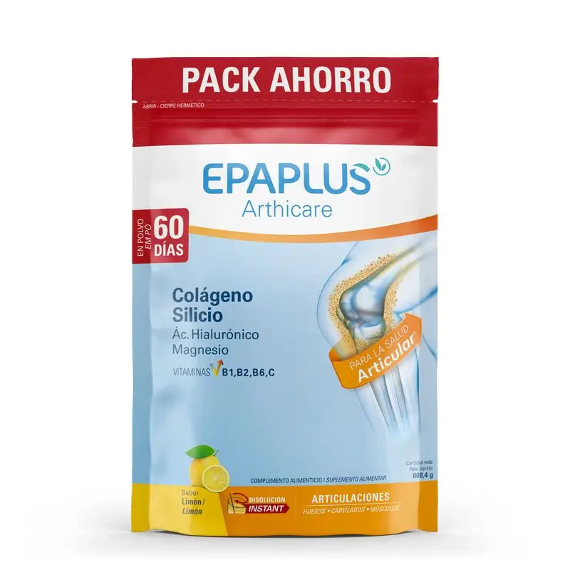 Epaplus Arthicare Colágeno Sabor Limón, 60 días, 668,5 gr