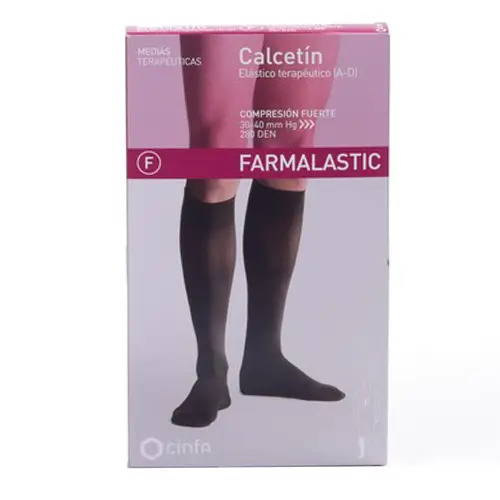 Calcetin Elastico Terapeutico Farmalastic Compresión Fuerte Talla M