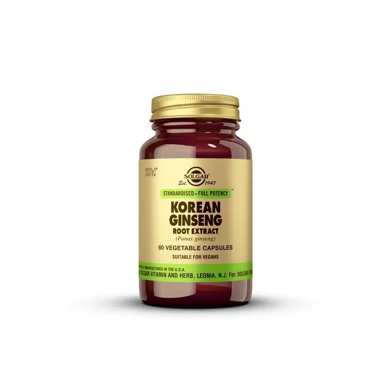 Solgar Ginseng Coreano, 60 cápsulas