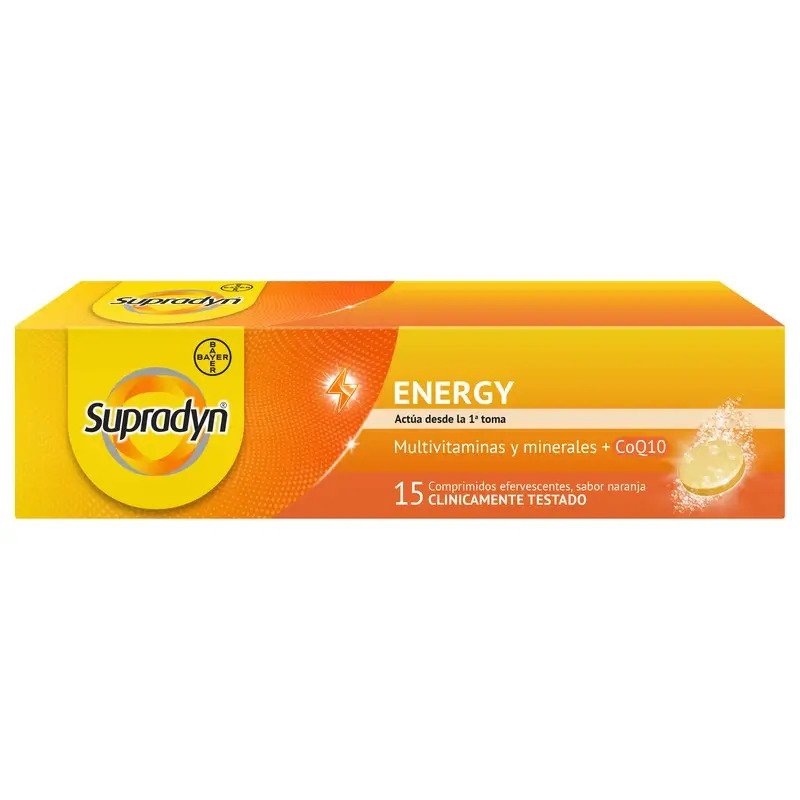 Supradyn Energy Vitaminas y Energía, 15 Comprimidos Efervescentes