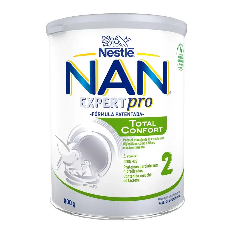 Nestlé Nan Total Confort 2 Leche Infantil, 800 gr