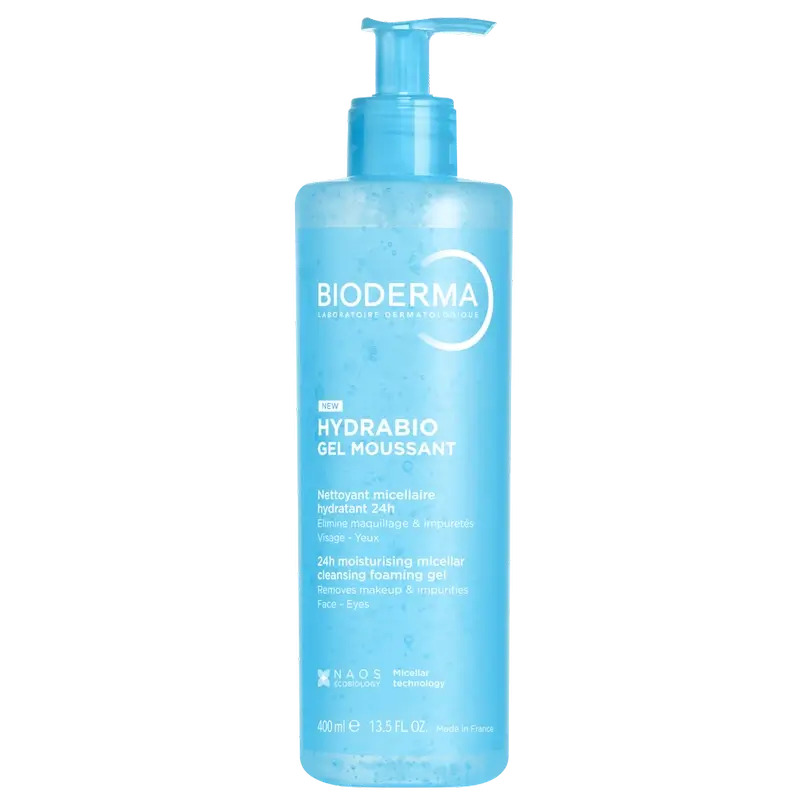 Bioderma Hydrabio Gel Moussant Gel Micelar Piel Deshidratada , 400 ml