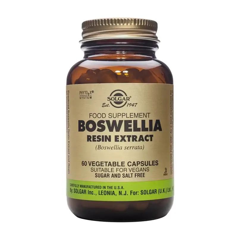 Solgar Boswellia Extracto De Resina, 60 Cápsulas