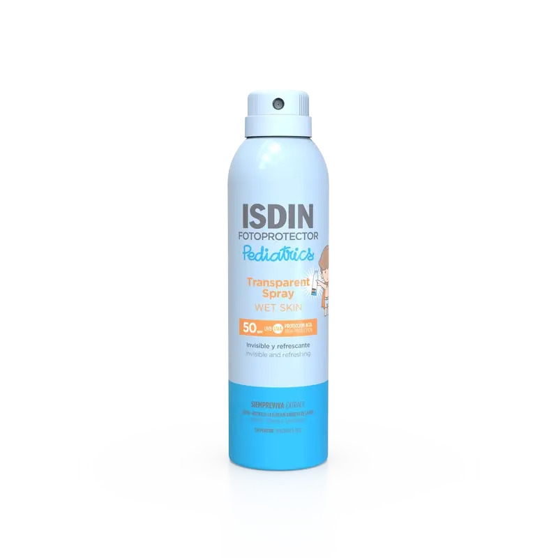 Isdin Fotoprotector Spray Pedriático Transparente Wet Skin Spf 50 250 Ml