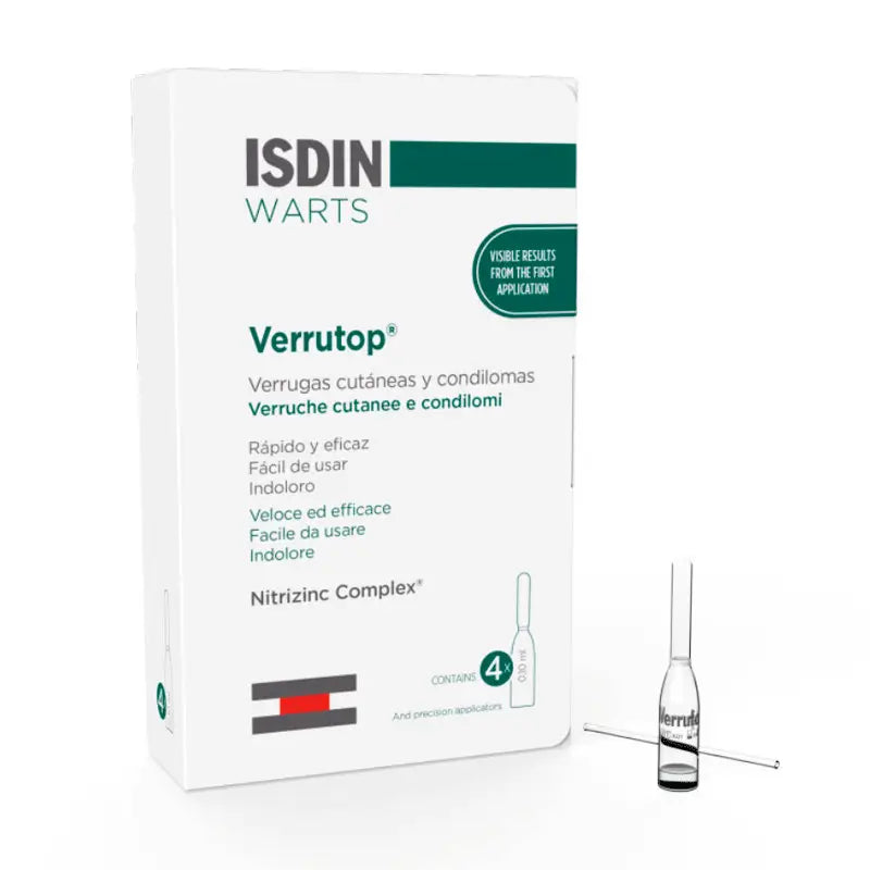 Isdin Warts Verrutop 4 Ampollas x 0,10 Ml