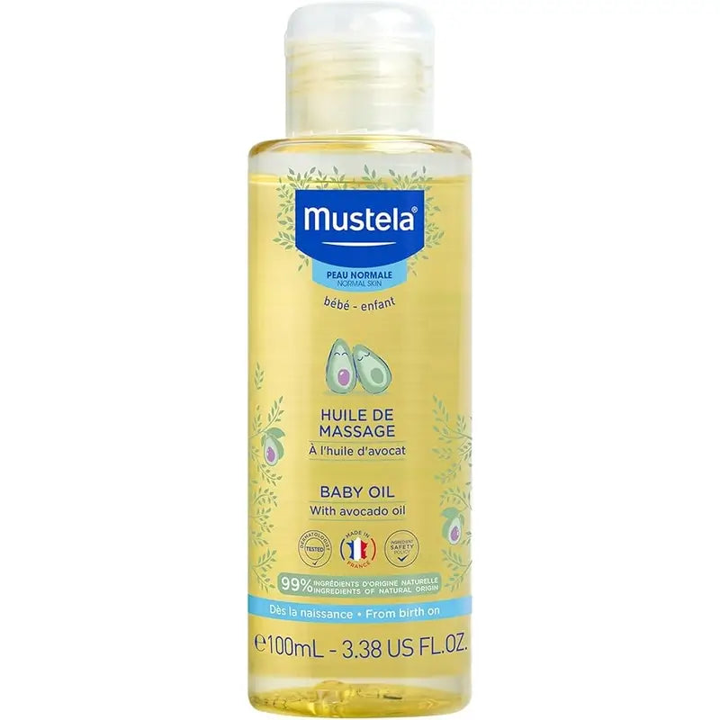 Mustela Aceite de Masaje con Aguacate Bio, 100 ml
