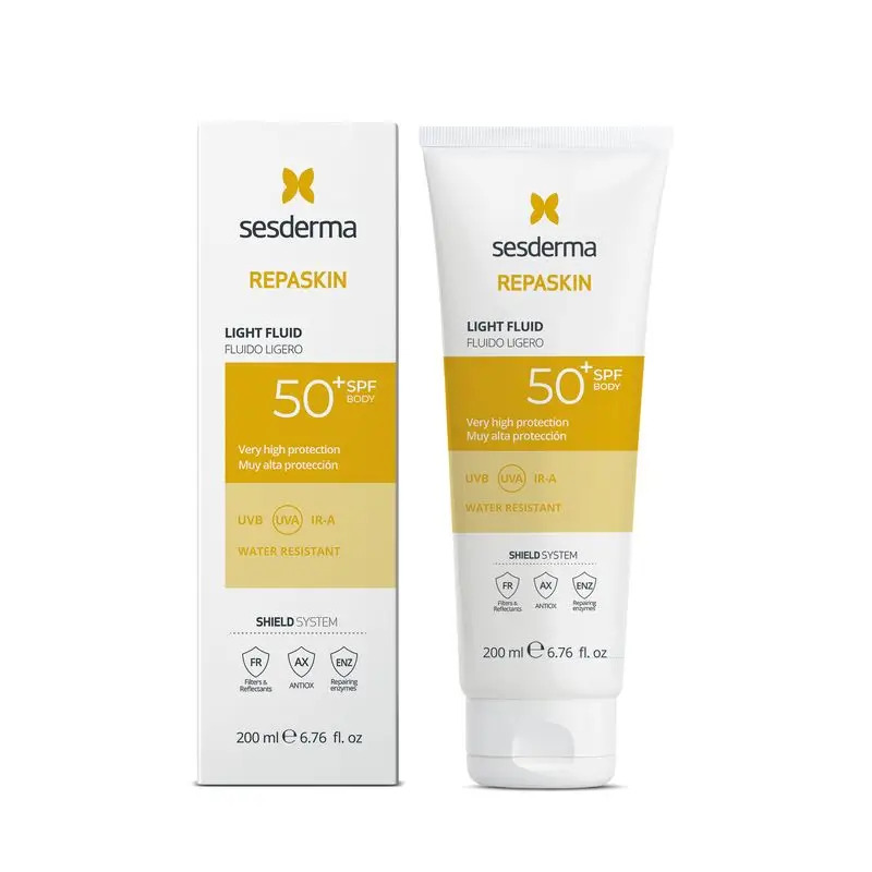 Sesderma Repaskin Fotoprotector Spf 50 Corporal Fluido Ligero, 200 ml