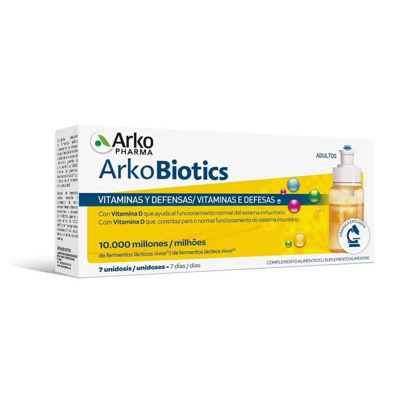Arkopharma Arkobiotics Vitaminas y Defensas Adultos, 7 unidosis