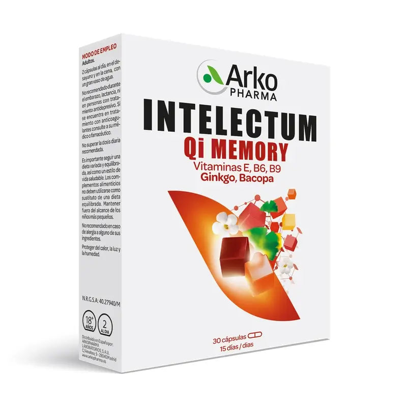 Arkopharma Intelectum Memory, 30 cápsulas