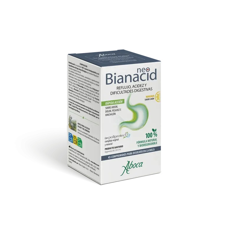 Aboca Neobianacid Limón, 45 Comprimidos