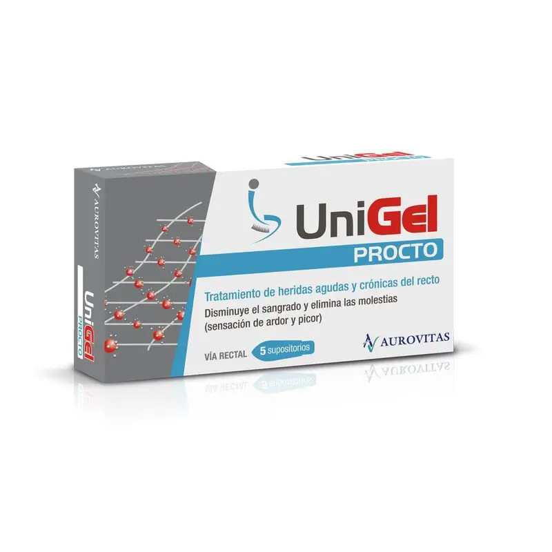 Unigel Producto Sanitario Acelera La Cicatrización En Heridas Agudas Y Cónicas, 5 supositorios
