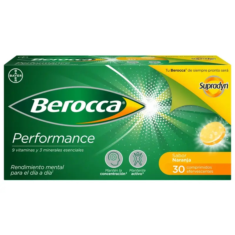 Berocca Performance Naranja, 30 Comprimidos Efervescentes