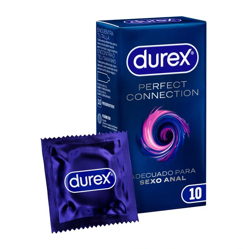 Durex Perfect Connection Extra Lubricados, 10 Preservativos
