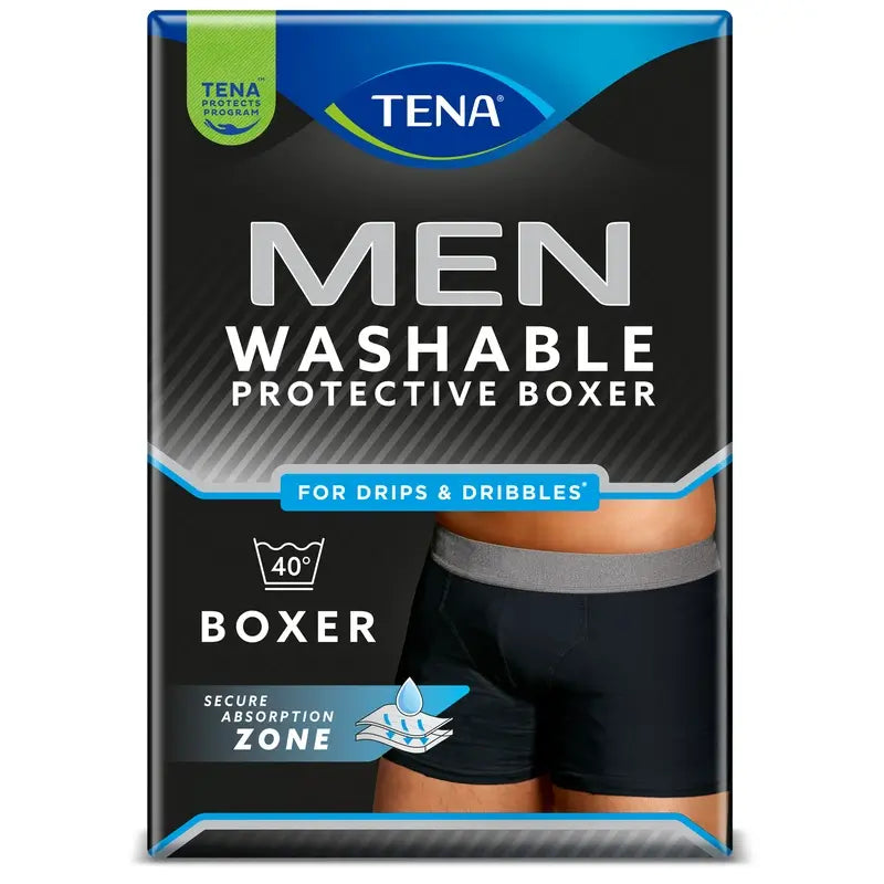 Tena Men Washable Boxer Negro L , 1 unidad