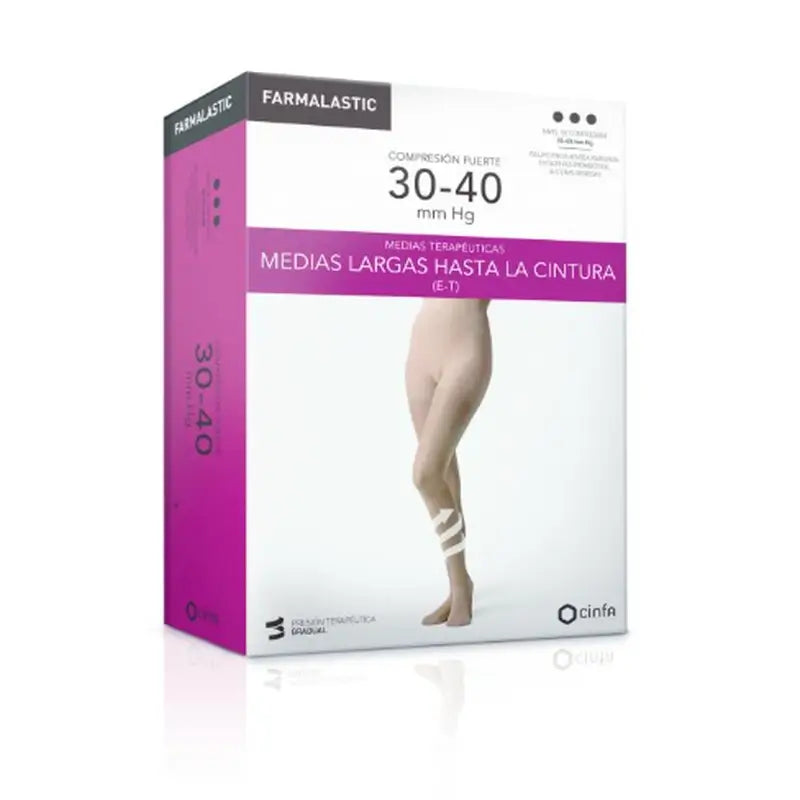 Farmalastic Panty Compresión Fuerte Beige, Talla Pequeña