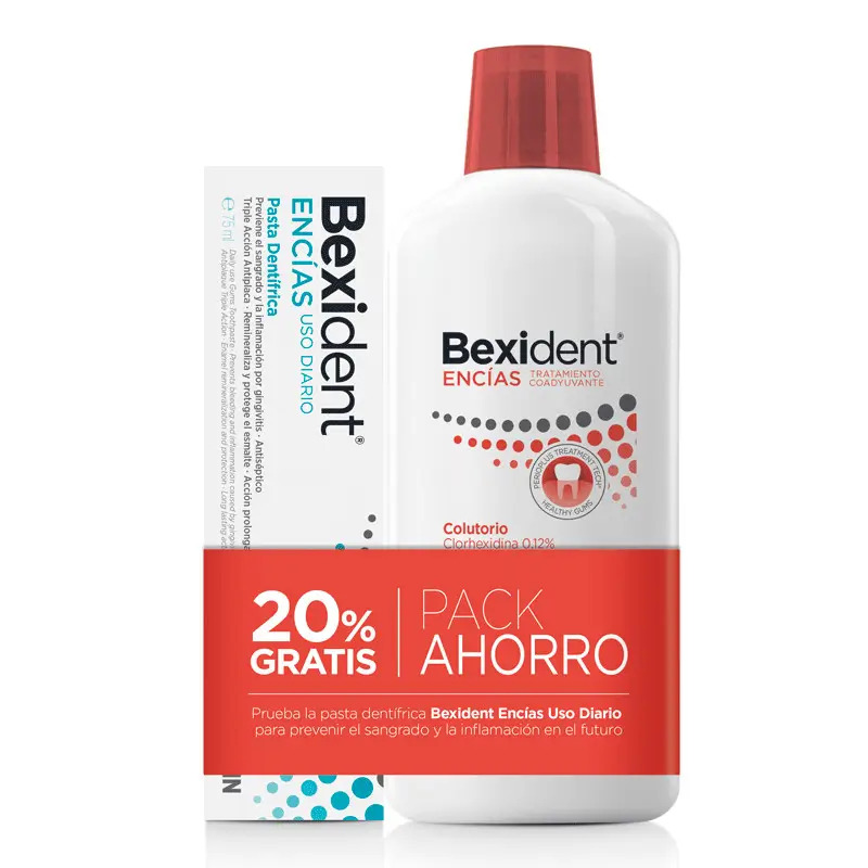Isdin Bexident Pack Encías Tratamiento Colutorio 500 Ml + Encías Pasta Dental Uso Diario 75 Ml