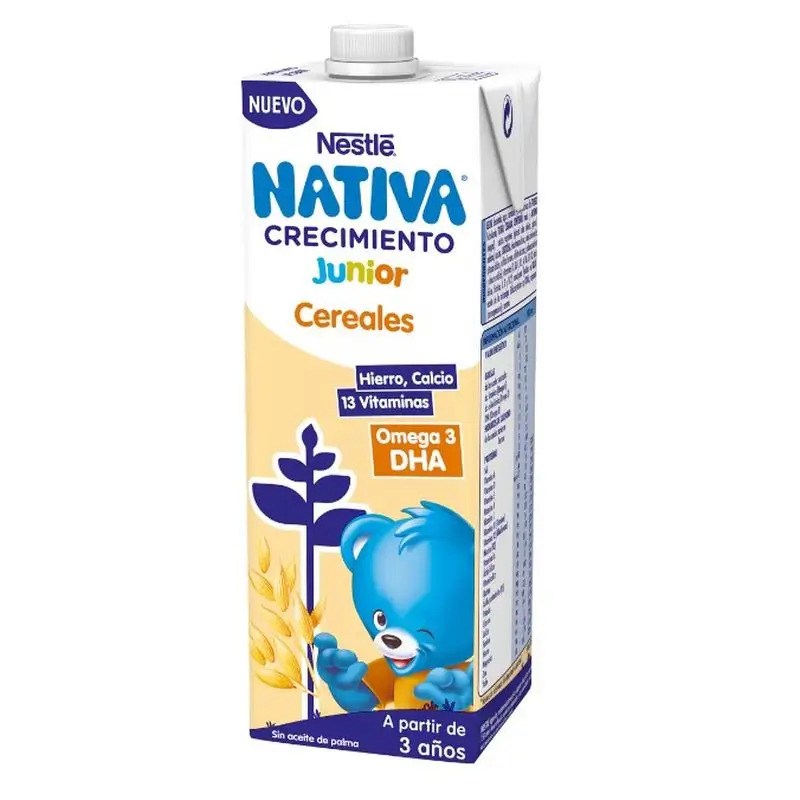 Nestlé Nativa Junior Crecimiento Cereales 3 Años, 1L