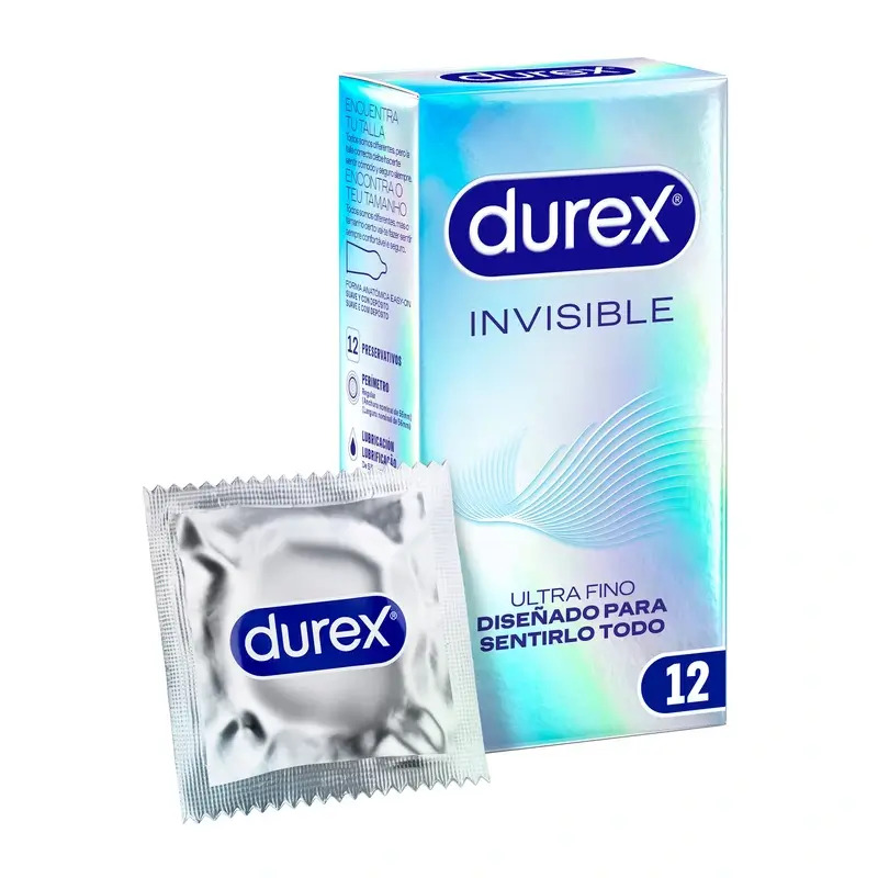 Durex Invisible Extra Sensitivos 12 Preservativos
