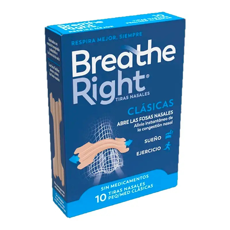 Breathe Right Tiras Nasales Pequeño-Mediano 10 unidades