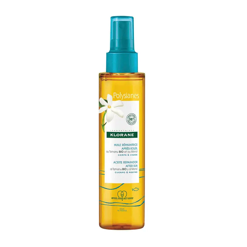 Klorane Polysianes Aceite Reparador After Sun Al Tamanu Bio Y Monoi, 150 ml