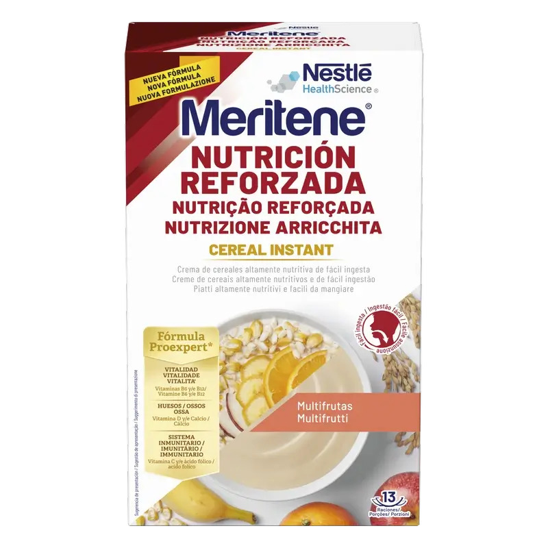 Meritene Nutrición Reforzada Cereal Instant - Multifrutas , 1 sobre de 520 gr