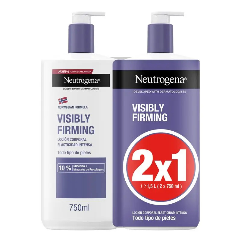 Neutrogena Crema Hidratante Corporal Reafirmante Pack, 2x750 ml