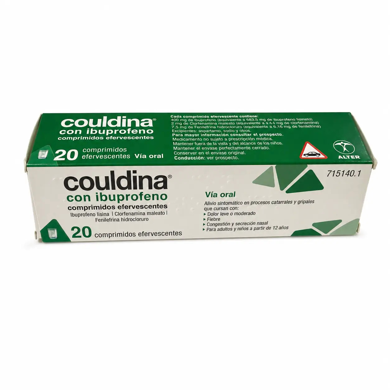 Couldina con Ibuprofeno 20 comprimidos Efervescentes