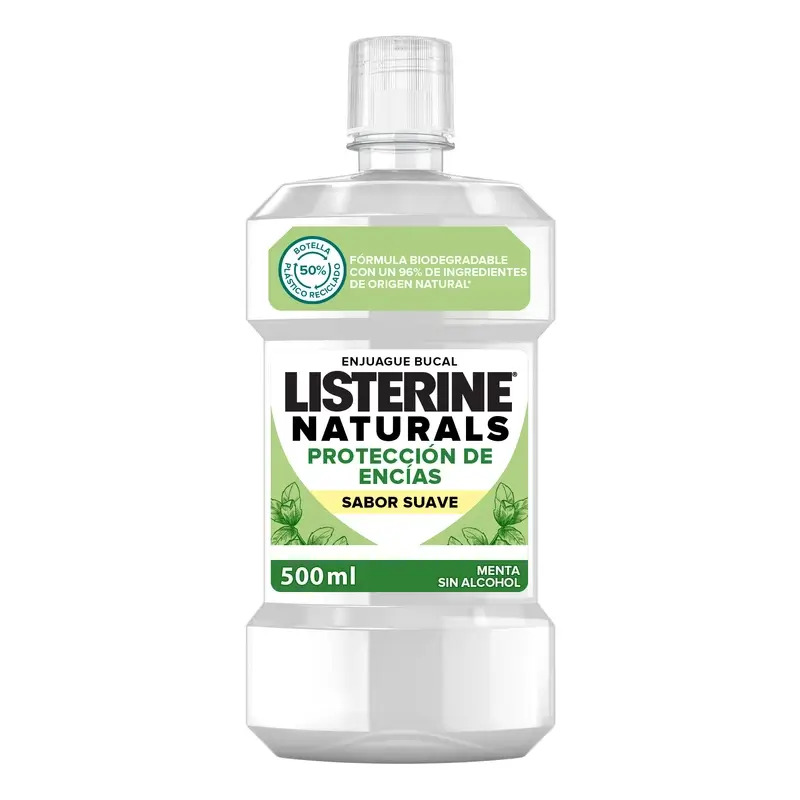 Listerine Enjuague Bucal Naturals Encias, 500 ml