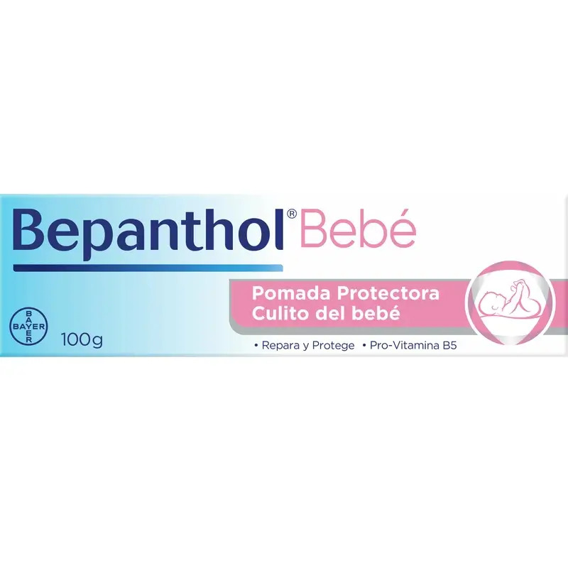 Bepanthol Pomada Protectora Crema Pañal Culito Bebé, 100 gr