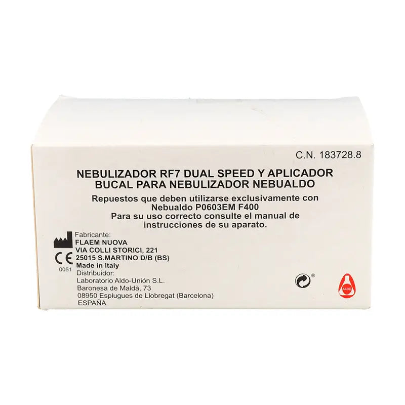 Nebualdo Nebulizador Rf7 Dual Speed + Aplicador Bucal
