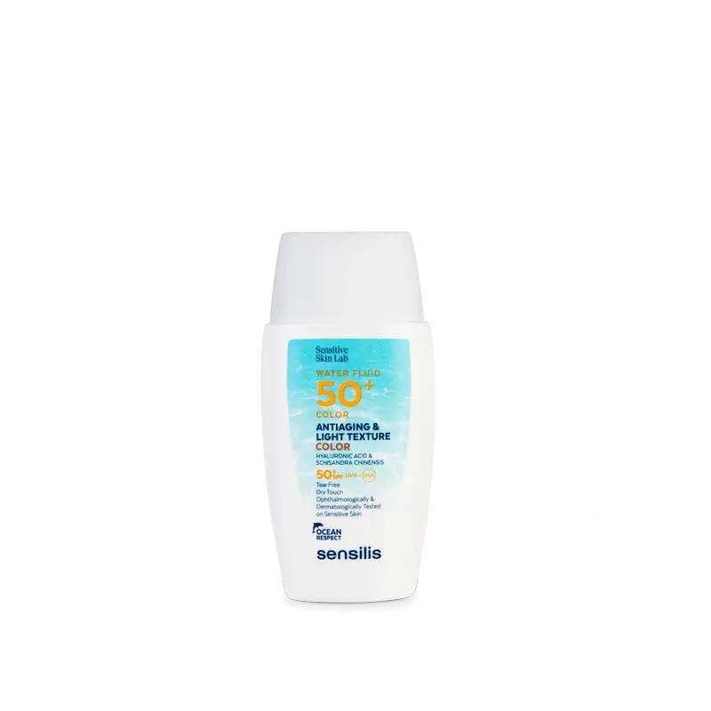 Sensilis Water Fluid SPF 50+ Antiedad Fluido con Color, 40 ml
