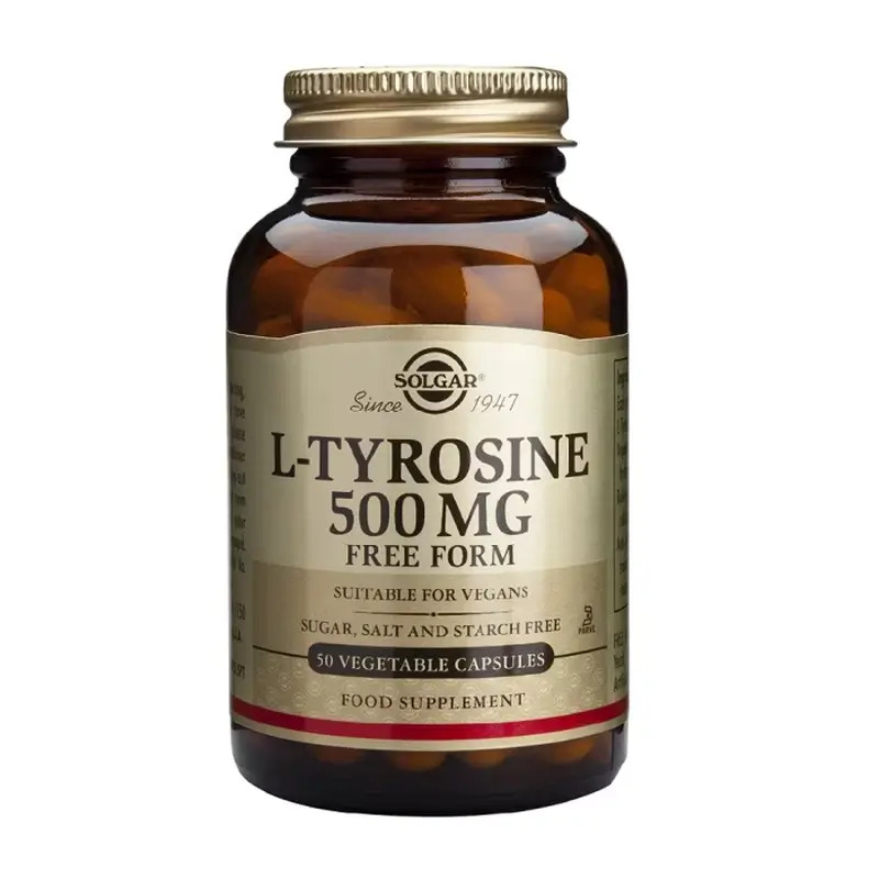 Solgar L-tirosina 500mg, 50 Cápsulas Vegetales
