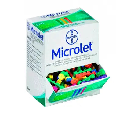 Microlet de Colores Lancetas 200 unidades