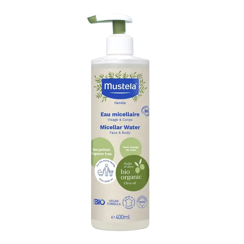 Mustela Agua Micelar BIO, 400ml