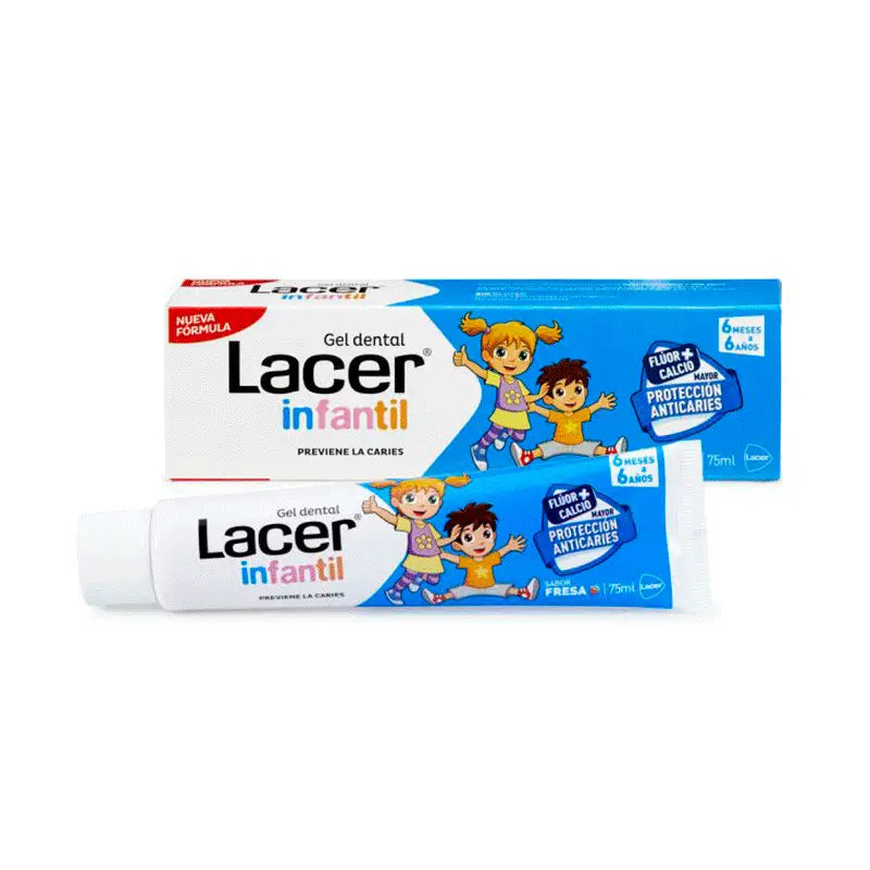 Lacer Gel Infantil Fresa, 75 ml