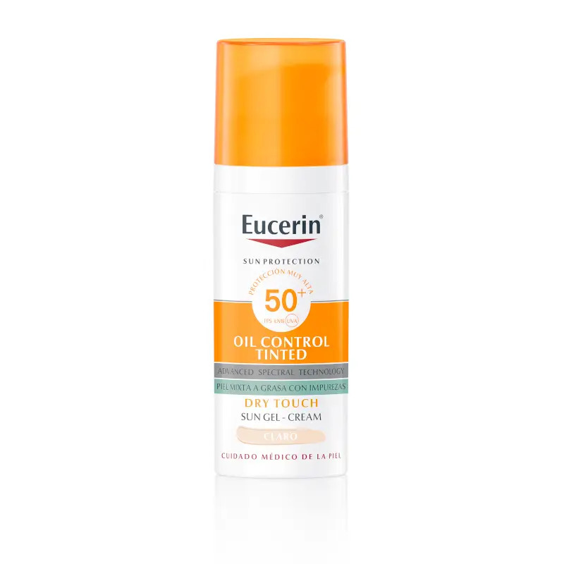 Eucerin FaceSolar Oil Control Dry Touch Gel Crema Spf50+ Tinted Light, 50 ml