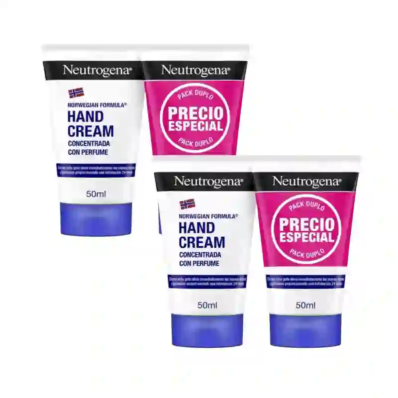 Neutrogena Crema Manos Concentrada Con Perfume, 2 X 50 Ml